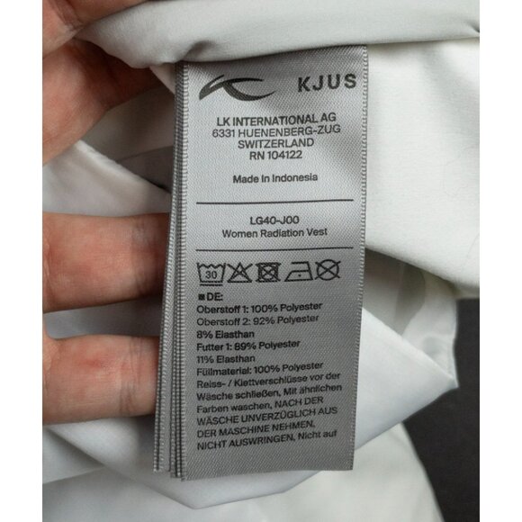 KJUS Radiation Vest Women's Small 36 White Full Zip Golf Puffer Lightweight - Picture 7 of 16